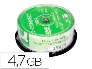 DVD-R Q-CONNECT VITESSE 16X TOUR 25 UNITÉS