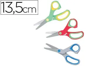 CISEAUX LIDERPAPEL ASYMÉTRIQUE POINTE ARRONDIE ANTI-COUPE MANCHE ERGONOMIQUE 135MM