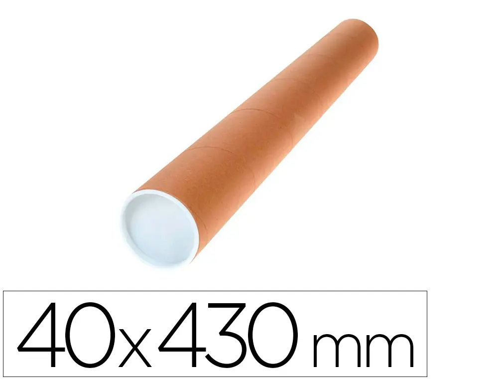 TUBE PORTE-DOCUMENTS Q-CONNECTCARTON ENCOLLE 1,8MM FORMAT A3/A2 40X430MM COUVERCLE PLASTIQUE TRES RESISTANT