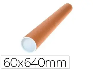 TUBE PORTE-DOCUMENTS Q-CONNECTCARTON ENCOLLE 1,8MM FORMAT A160X640MM COUVERCLE PLASTIQUE  TRES RESISTANT