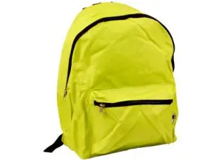 CARTABLE LIDERPAPEL 1 COMPARTIMENT RÉSISTANT 2 POCHES FERMETURE ÉCLAIR BRETELLES MATELASSÉES 40X30X17CM VERT CITRON