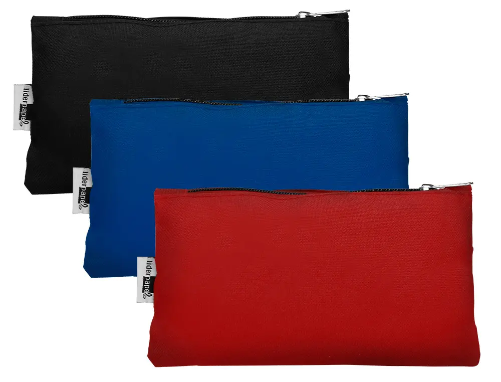 TROUSSE SCOLAIRE LIDERPAPEL PLATE FOURRE-TOUT COMPARTIMENT FERMETURE ZIP USAGE JOURNALIER 200X100MM COLORIS ASSORTIS