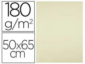 PAPIER CARTONNE LIDERPAPEL 50X65CM 180GR COLORIS JAUNE   PAQUET 25 FEUILLES