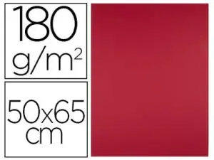 PAPIER CARTONNE LIDERPAPEL 50X65CM 180GR COLORIS ROUGE   NOEL PAQUET 25 FEUILLES