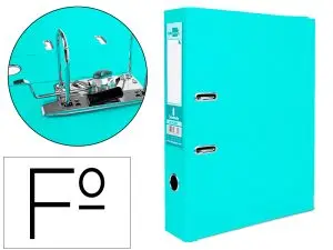 CLASSEUR LEVIER LIDERPAPEL DOCUMENTA A4+ CARTON REMBORDE DOS 75MM RADO METALLIQUE      COLORIS VERT CLAIR