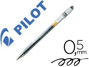 STYLO-BILLE PILOT G1 7 ÉCRITURE MOYENNE 0.7MM ENCRE GEL CORPS TRANSLUCIDE COULEUR DENSE NOIR