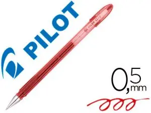 STYLO-BILLE PILOT G1 7 ÉCRITURE MOYENNE 0.5MM ENCRE GEL CORPS TRANSLUCIDE COULEUR DENSE ROUGE