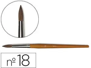 PINCEAU RAPHAËL PETIT GRIS MÉLANGÉ Nº18 MANCHE COURT COULEUR CHAINE VIROLE ALUMINIUM ANODISÉ